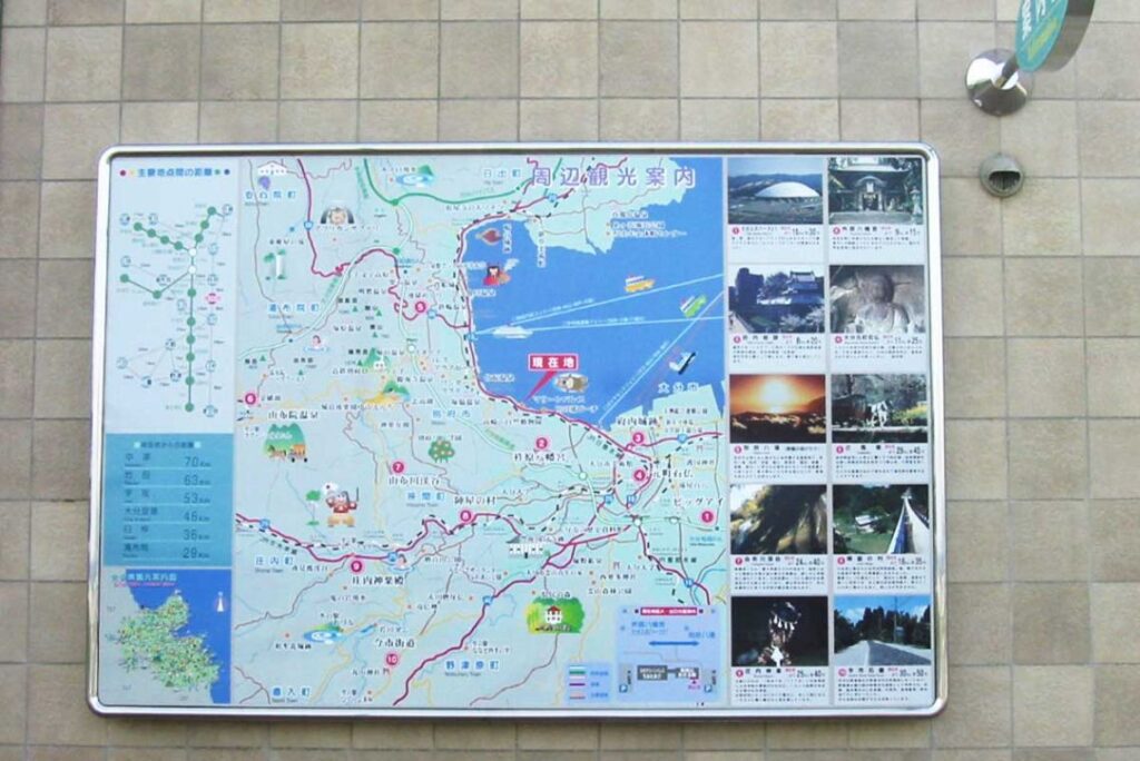 ステンレス光のステンレスサイン(看板)　案内サイン 大分県