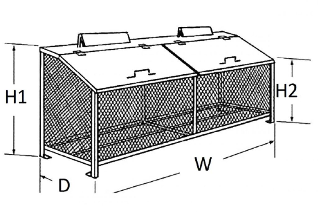 収納可能ゴミ袋数 約10～13袋 レギュラーサイズ(ゴミステーション ゴミ収納ボックス)